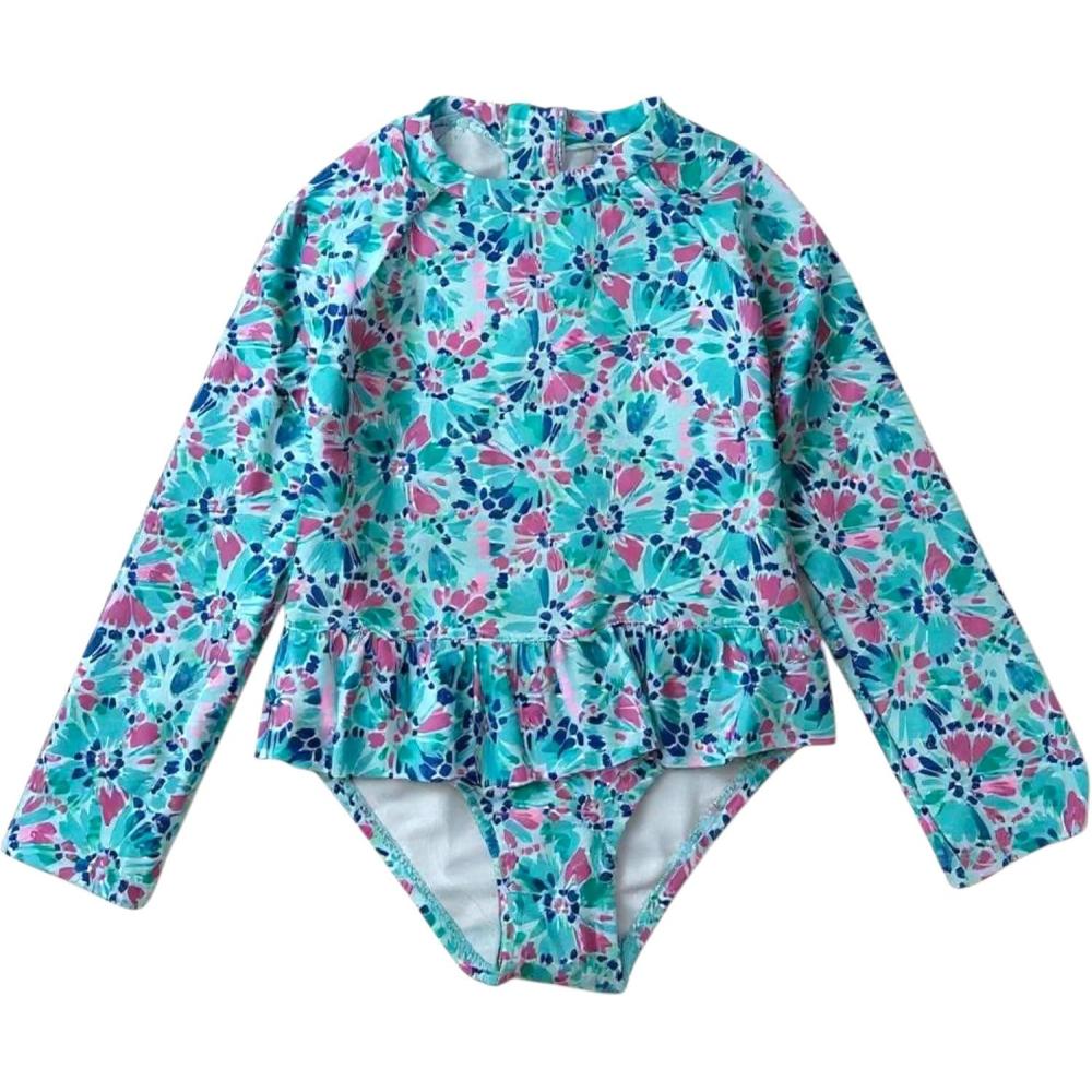 imageOSHKOSH BGOSH Toddlers and Baby Girls One Piece Swimsuit RashguardAqua