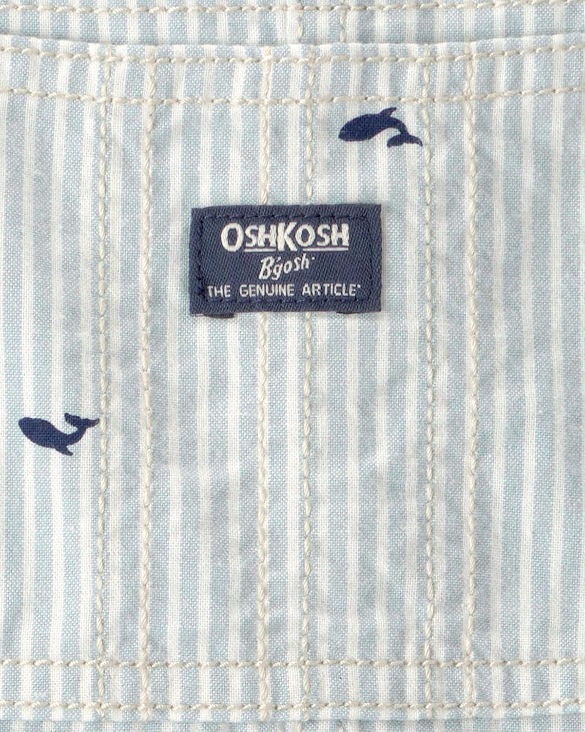 imageOSHKOSH BGOSH Baby Boys Worlds Best OverallsGreenWhite Shortall