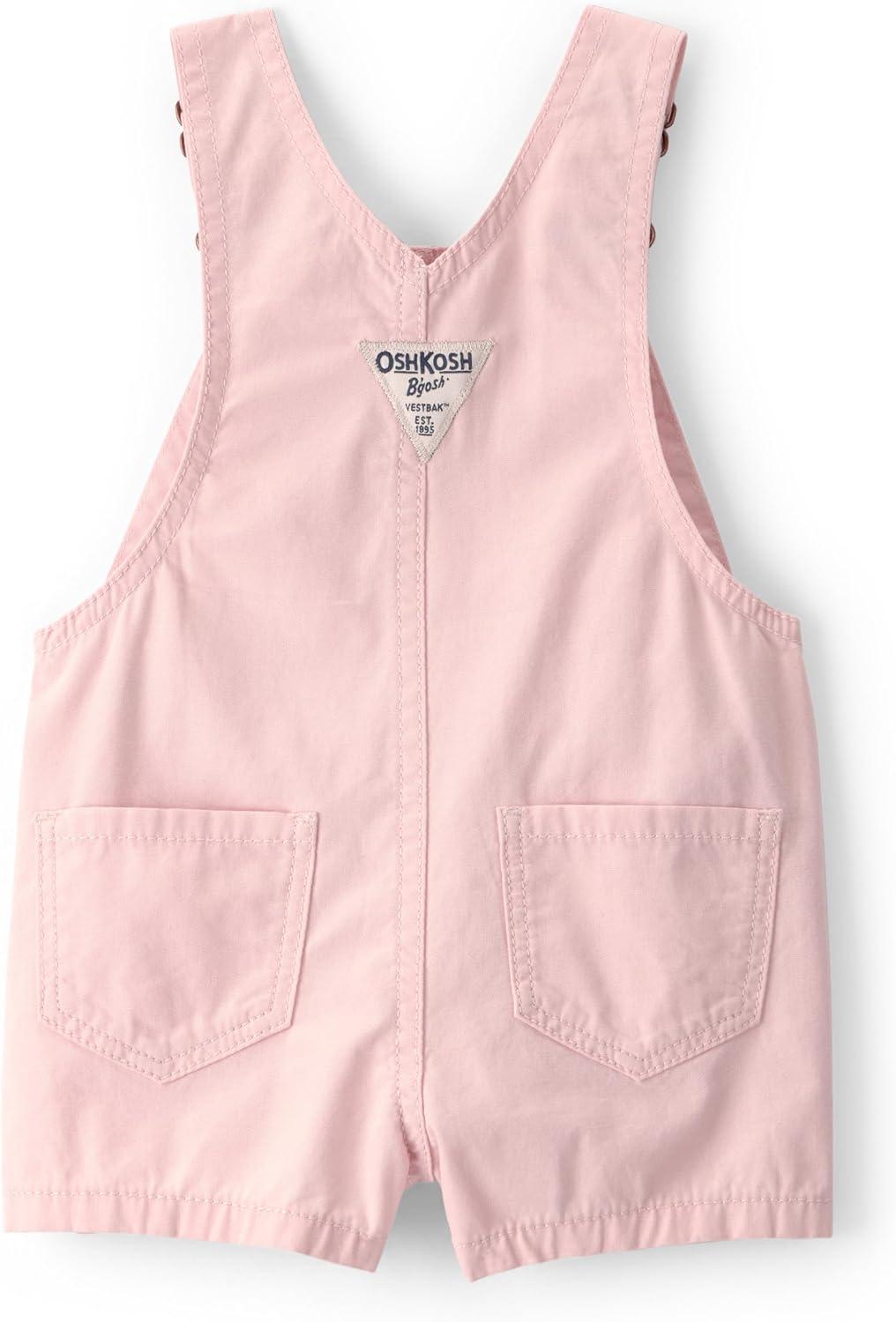 imageOshkosh Girls Worlds Best OverallsPink Shortall