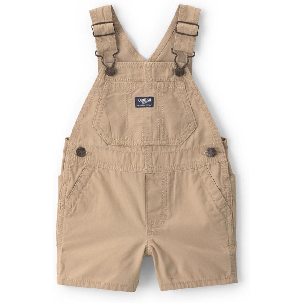 imageOSHKOSH BGOSH Baby Boys Worlds Best OverallsKhaki Shortall