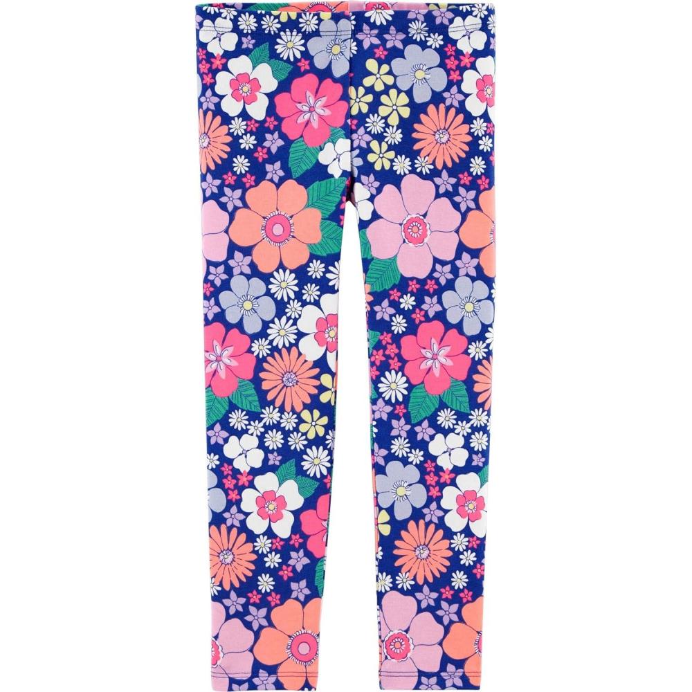 imageOshKosh BGosh Girls Full Length LeggingsBlue Floral