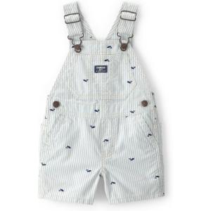 OSHKOSH B’GOSH Baby Boys World’s Best Overalls(Green/White Shortall)