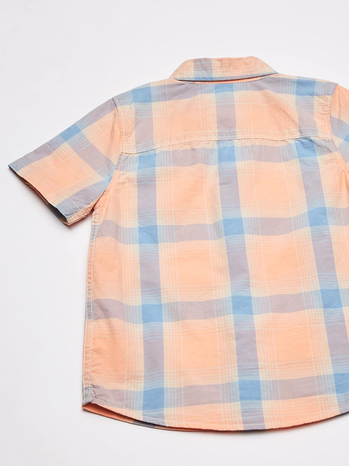 imageOshKosh BGosh boys Buttondown Shirt Blue Plaid 4 US