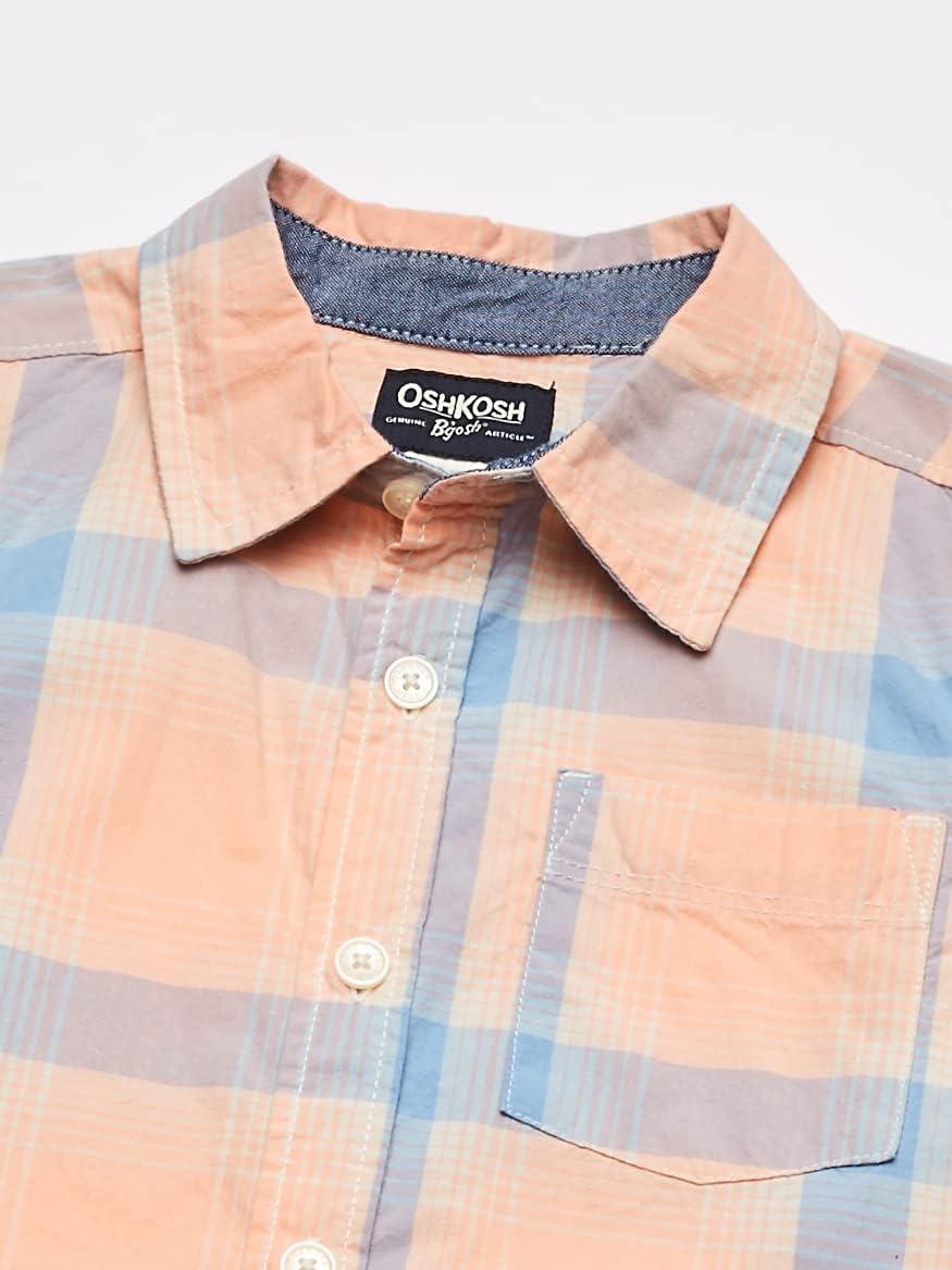 imageOshKosh BGosh boys Buttondown Shirt Blue Plaid 4 US
