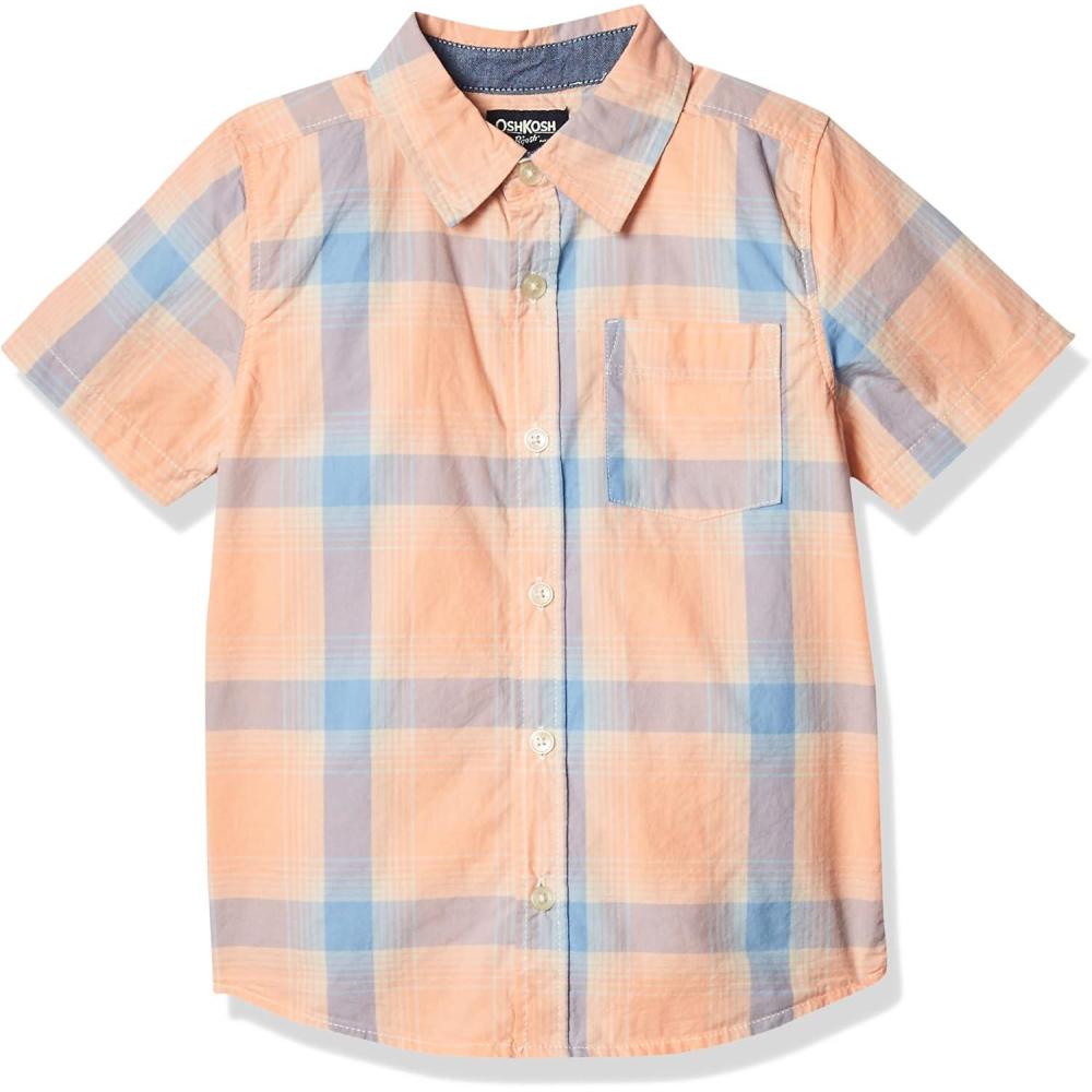 imageOshKosh BGosh boys Buttondown Shirt Blue Plaid 4 US