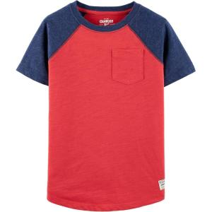 OshKosh B’Gosh Boys Short Sleeve Pocket Tee(Red/Blue)