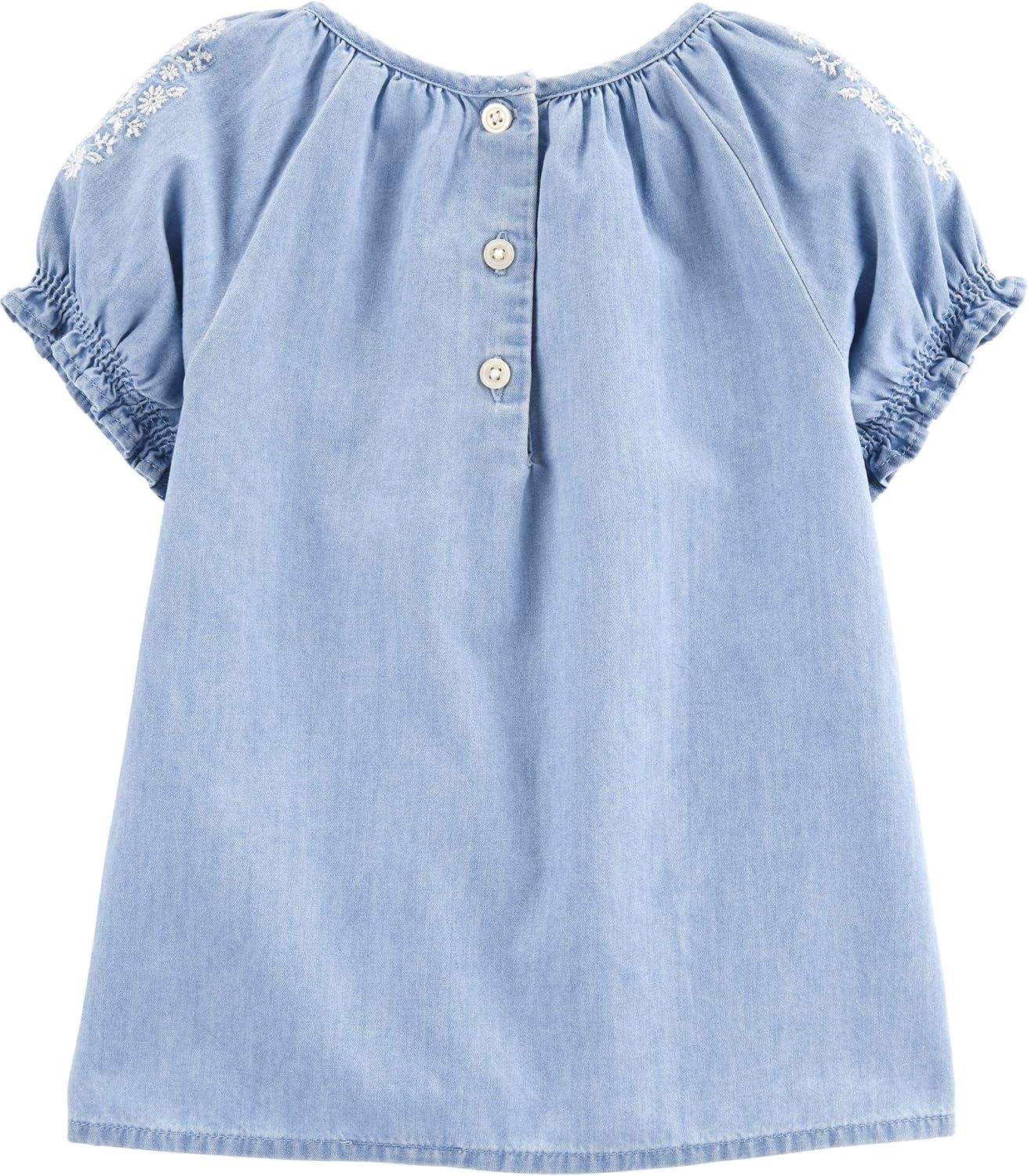 imageOshKosh BGosh Girls Woven TopIris Blue Wash
