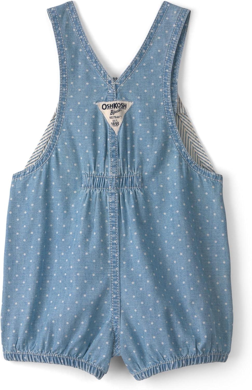 imageOSHKOSH BGOSH babygirls Worlds Best OverallsMultipattern Blue