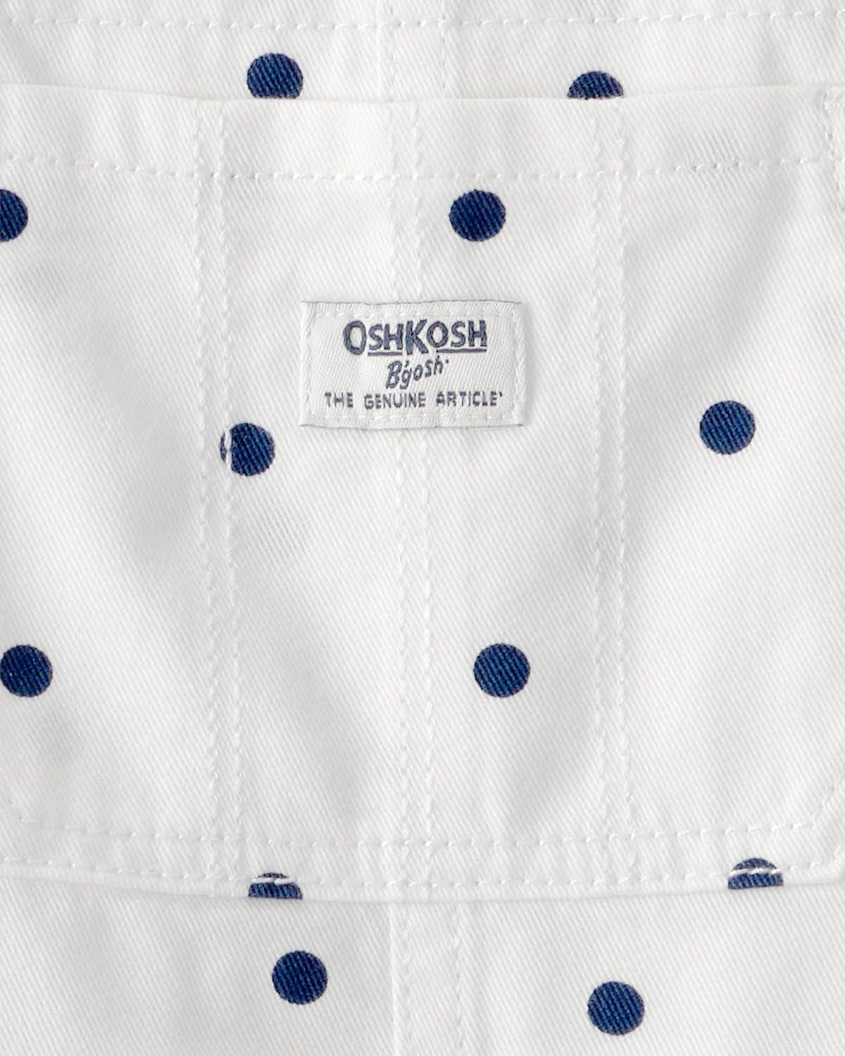 imageOSHKOSH BGOSH babygirls Worlds Best OverallsWhiteBlue Polka Dot