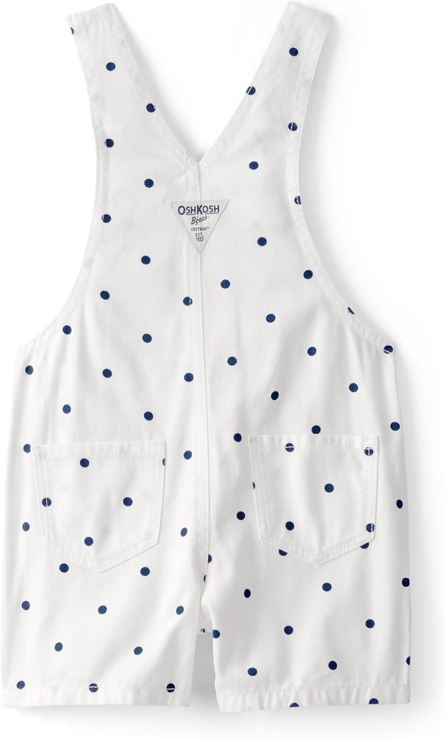 imageOSHKOSH BGOSH babygirls Worlds Best OverallsWhiteBlue Polka Dot