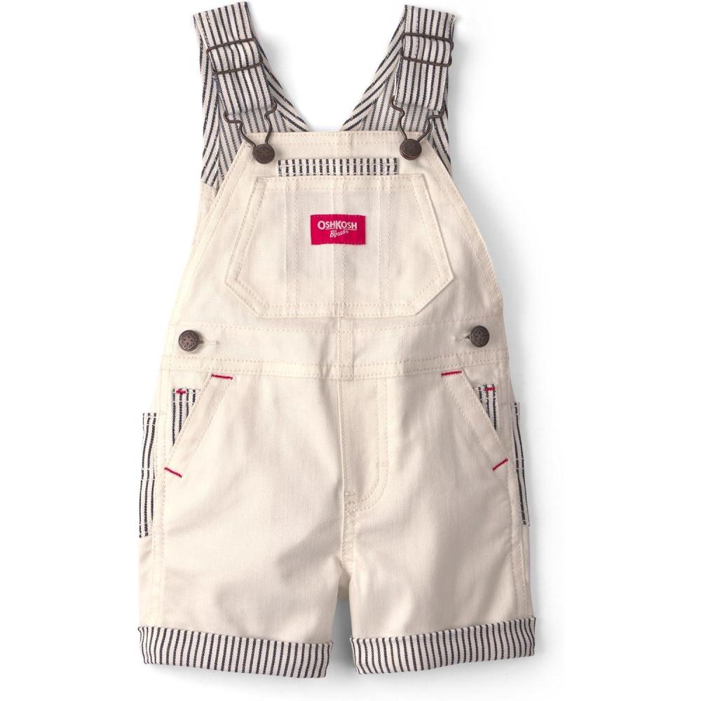 imageOSHKOSH BGOSH babyboys Worlds Best OverallsSolid White