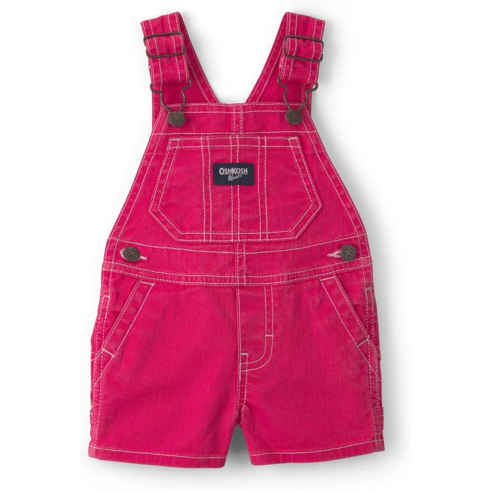 imageOSHKOSH BGOSH babyboys Worlds Best OverallsWashed Red