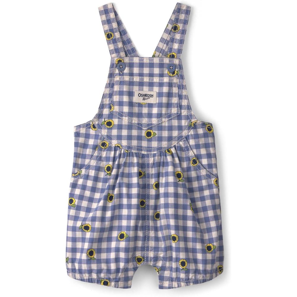 imageOSHKOSH BGOSH babygirls Worlds Best OverallsBlueWhite Gingham