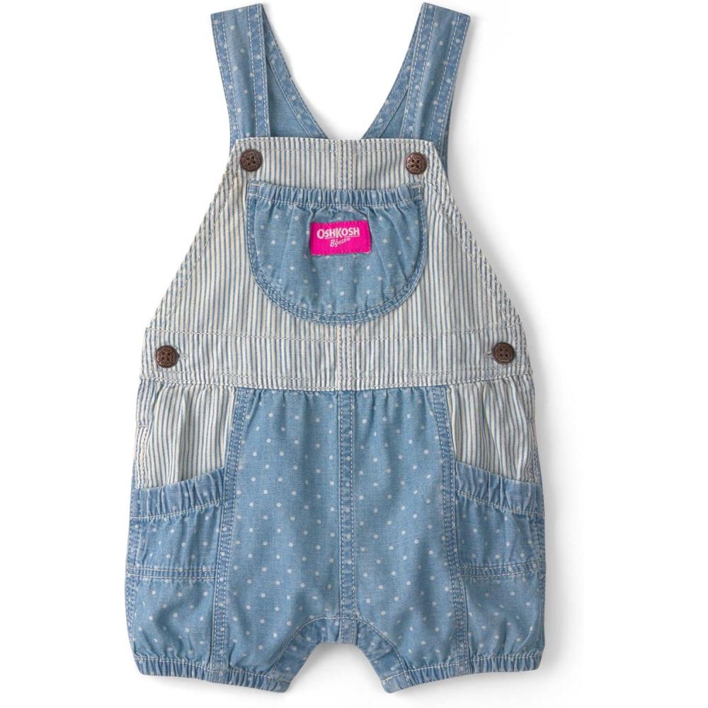 imageOSHKOSH BGOSH babygirls Worlds Best OverallsMultipattern Blue