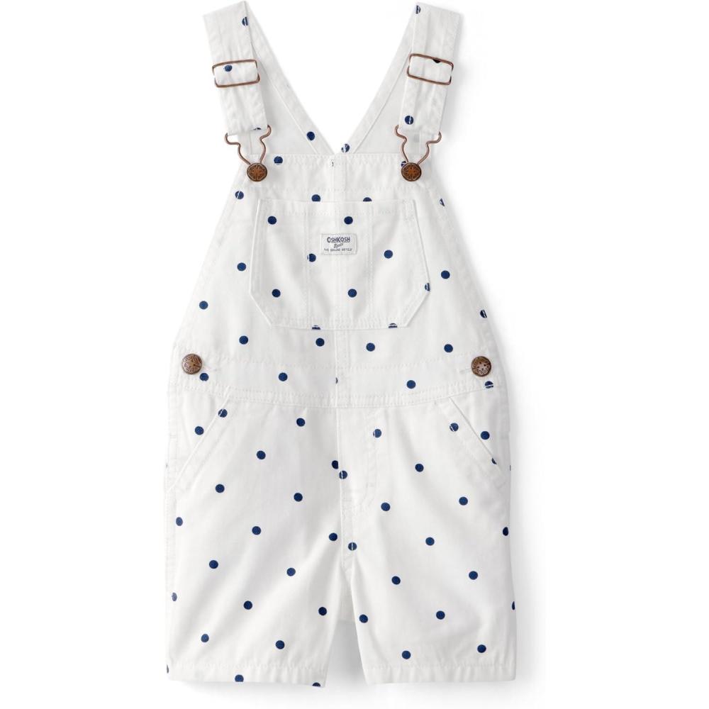imageOSHKOSH BGOSH babygirls Worlds Best OverallsWhiteBlue Polka Dot