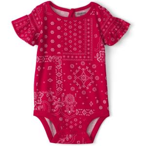 OshKosh B’gosh Girl Short-Sleeve Bodysuit, Multi, 3M