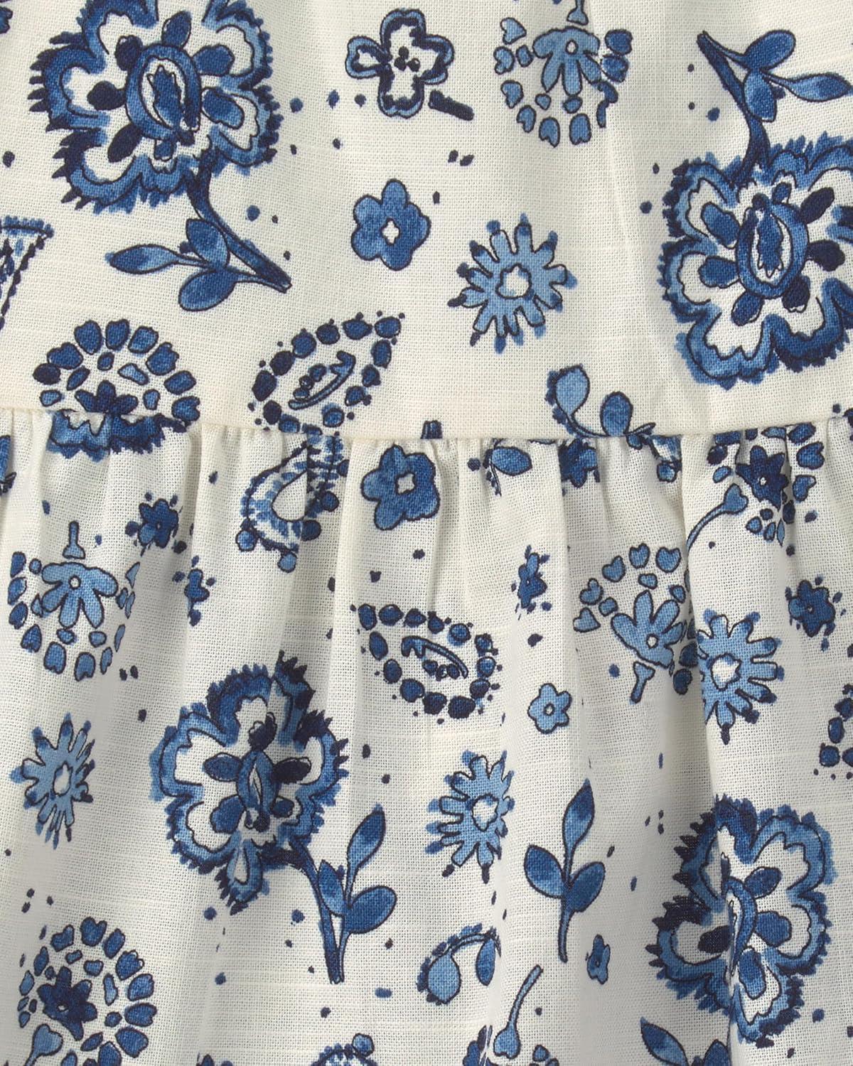 imageOshKosh BGosh BabyGirls Sleeveless Fashion TopBlueWhite Paisley