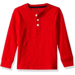 OshKosh B’Gosh Boys Long Sleeve Henley(Jalapeno Red)