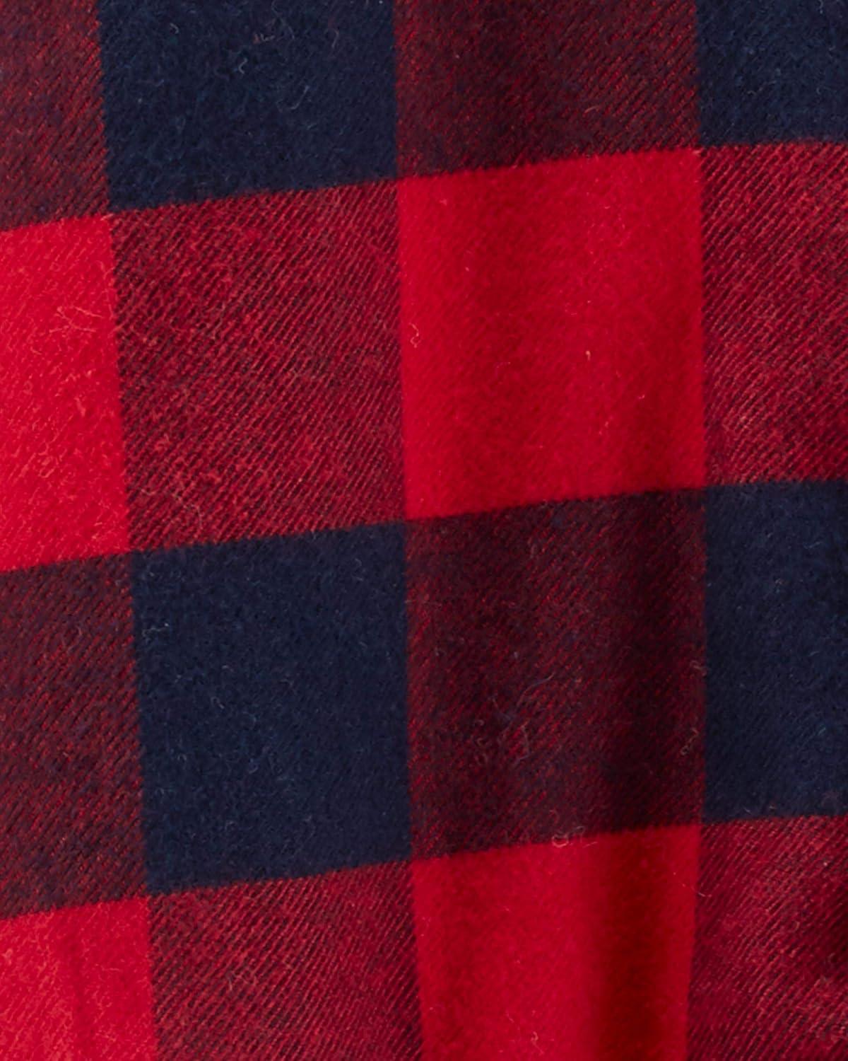 imageOSHKOSH BGOSH Baby Boys Buttonfront BodysuitRed Buffalo Plaid
