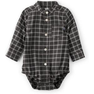 OSHKOSH B’GOSH Baby Boys’ Buttonfront Bodysuit(Black Plaid)