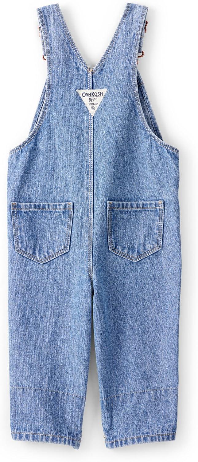 imageOshkosh Girls Worlds Best OverallsFloral Light Denim