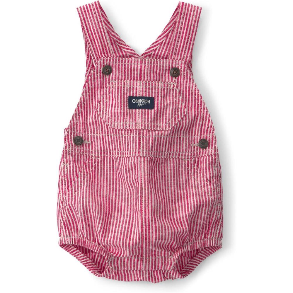 imageOSHKOSH BGOSH Baby Boys Worlds Best OverallsRedWhite Striped
