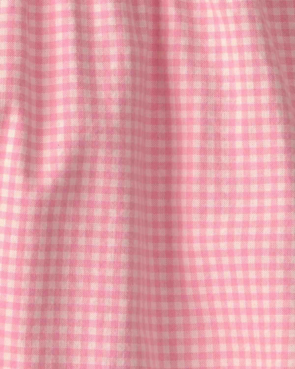 imageOshkosh Girls Worlds Best OverallsPinkWhite Check