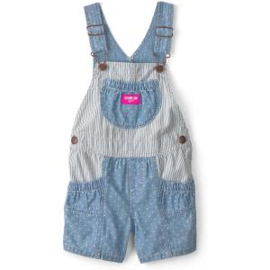 Oshkosh Girls World’s Best Overalls(Multi-pattern Blue)