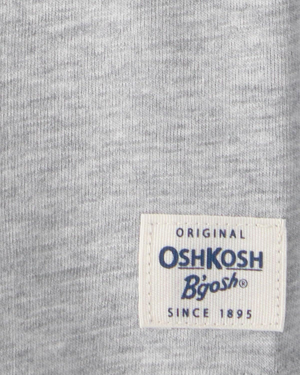 imageOSHKOSH BGOSH Boys Short Sleeve HenleySolid Grey