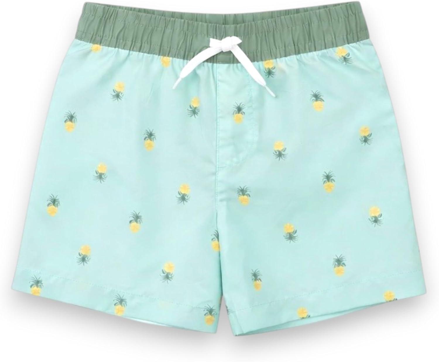 imageOSHKOSH BGOSH Toddlers and Baby Boys Swimsuit Trunk and Rashguard SetSage