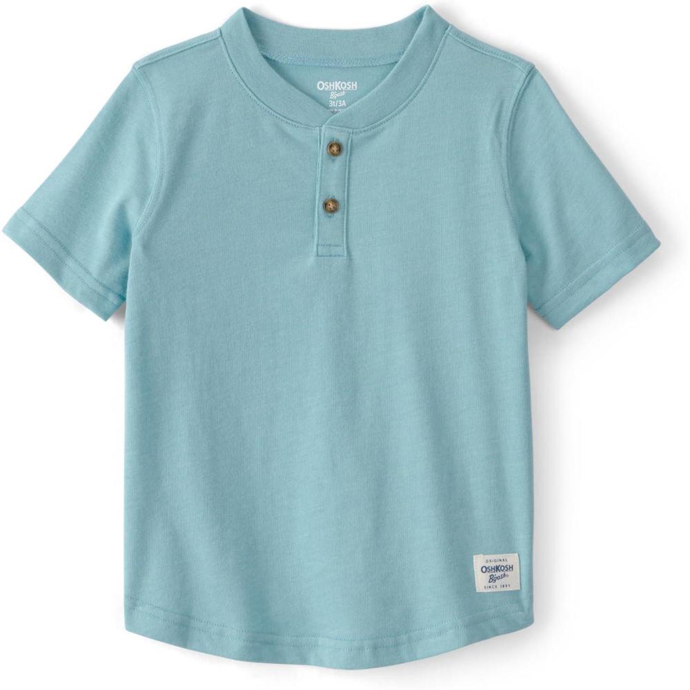 imageOSHKOSH BGOSH Boys Short Sleeve HenleyTurquoise