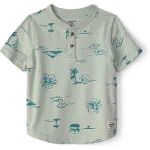 OSHKOSH B’GOSH Boy’s Short Sleeve Henley(Green)