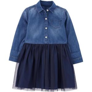 OshKosh B’Gosh Girls’ Dress(Mosaic Blue Wash)