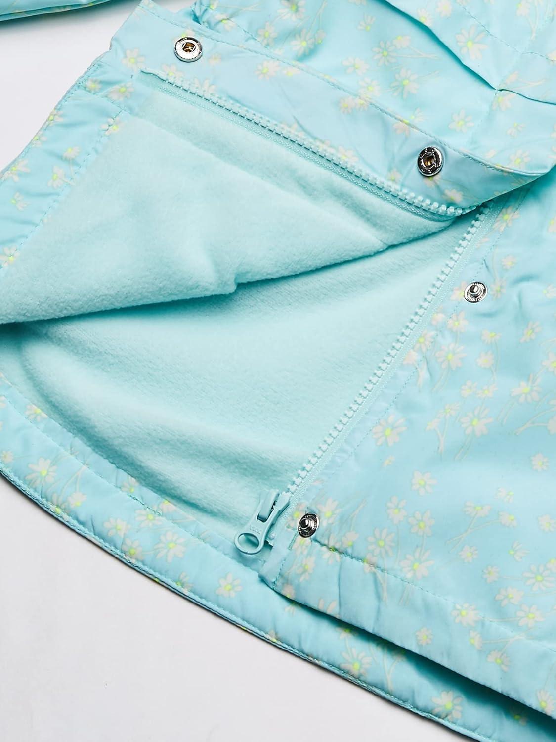 imageOSHKOSH BGOSH girls Midweight Hooded Anorak Jacket CoatAqua Floral