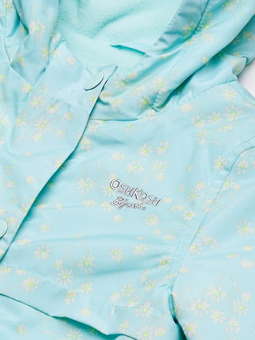 imageOSHKOSH BGOSH girls Midweight Hooded Anorak Jacket CoatAqua Floral