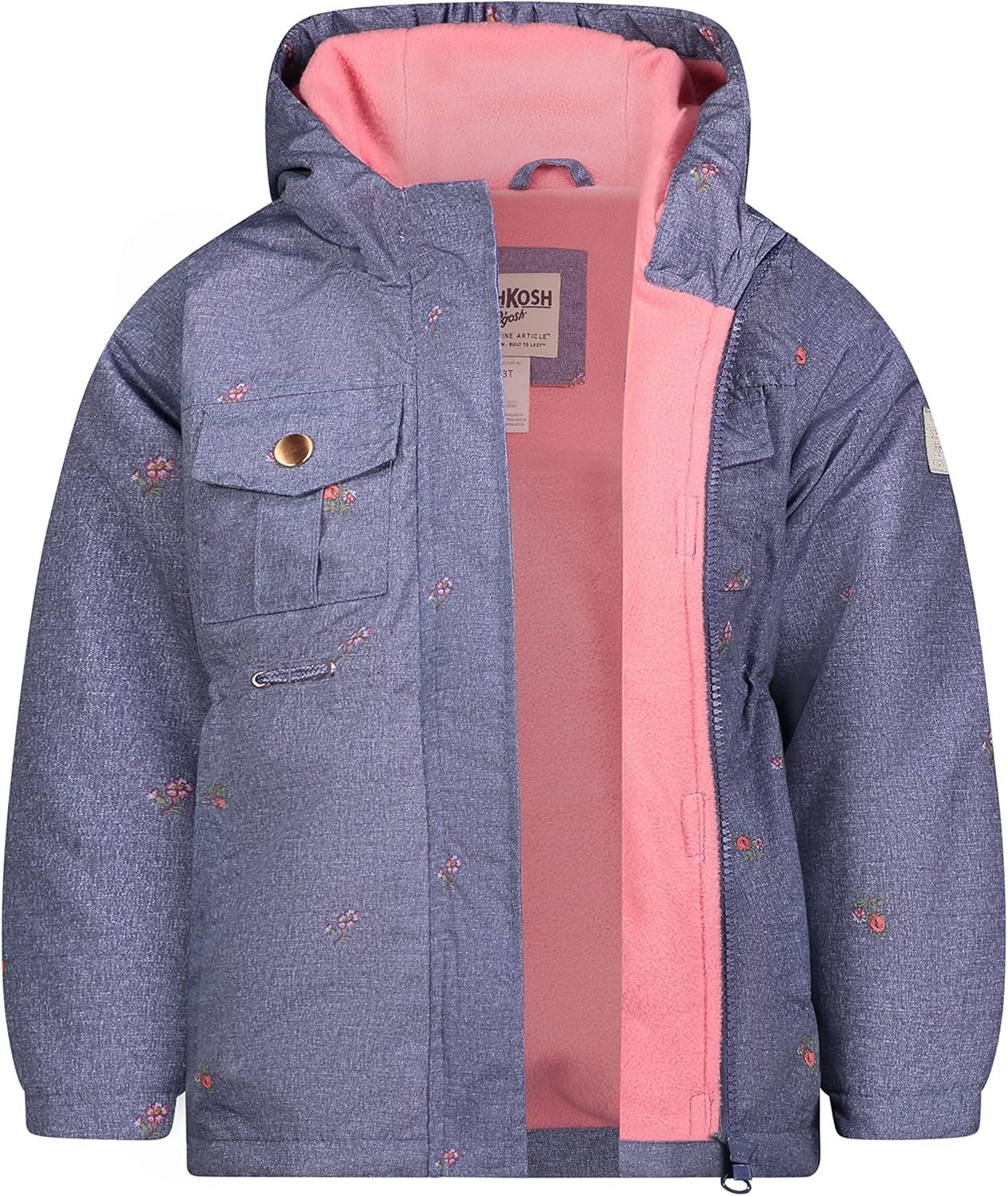 imageOSHKOSH BGOSH girls Midweight Hooded Anorak Jacket CoatChambray