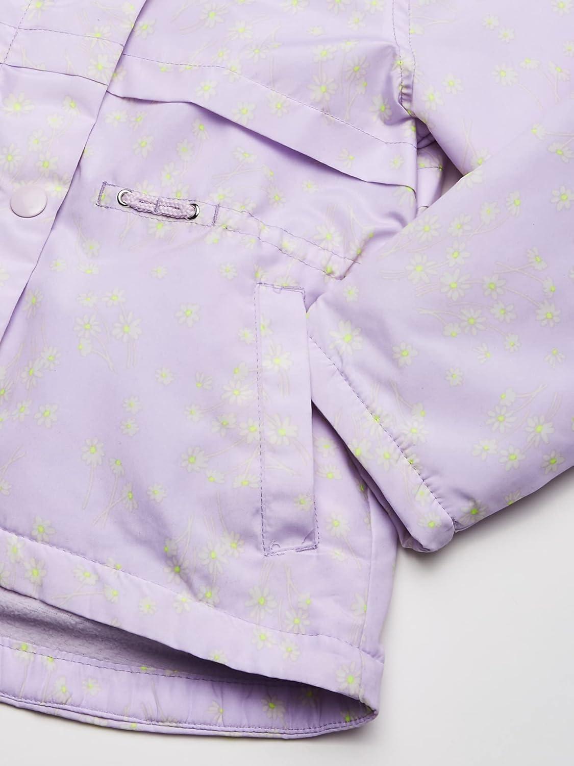 imageOSHKOSH BGOSH girls Midweight Hooded Anorak Jacket CoatLilac Floral