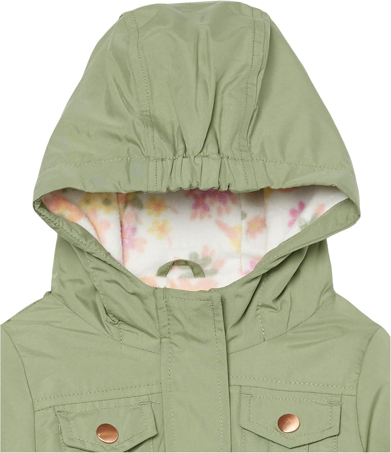 imageOSHKOSH BGOSH girls Midweight Hooded Anorak Jacket CoatOlive Drab