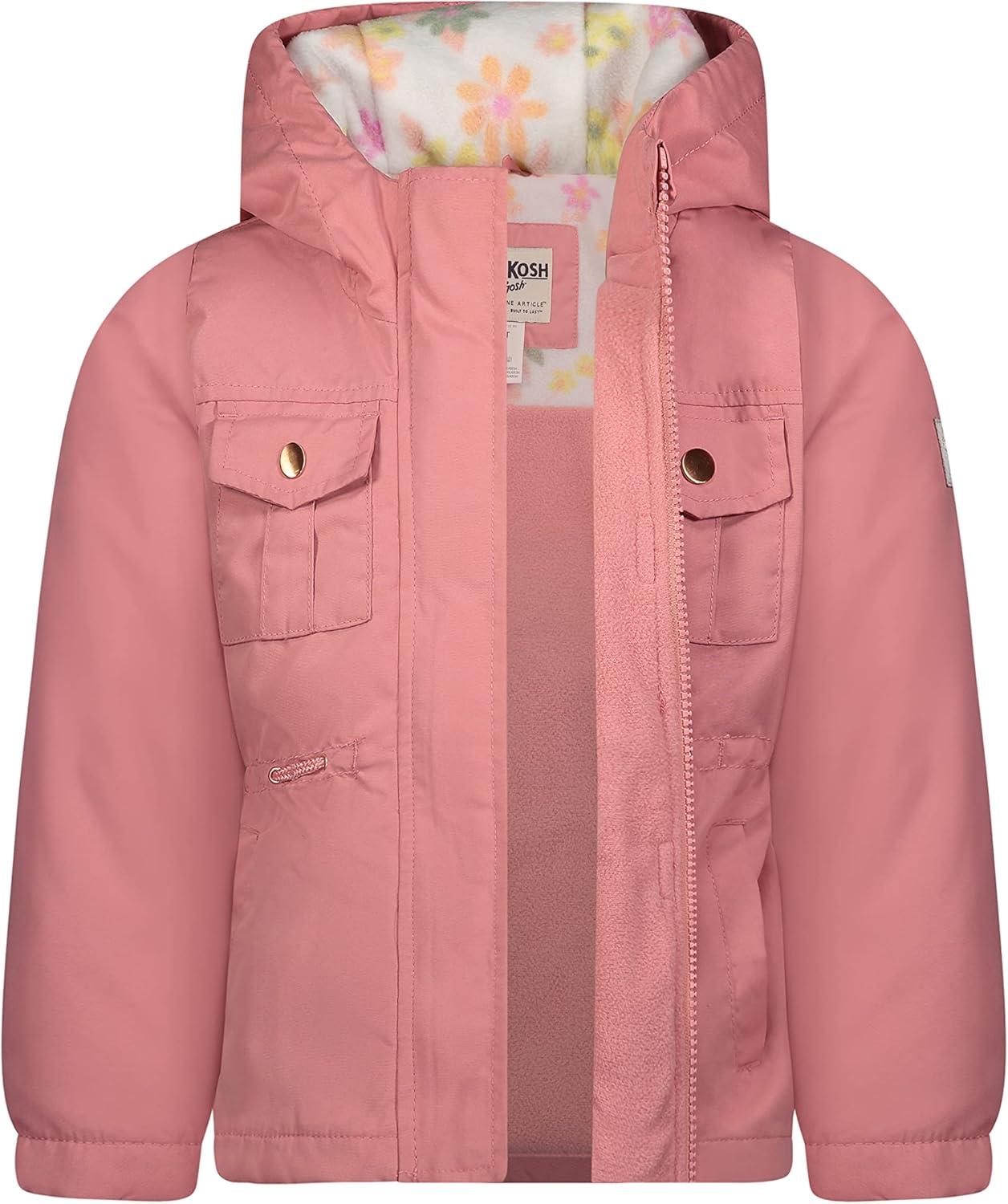 imageOSHKOSH BGOSH girls Midweight Hooded Anorak Jacket CoatRose