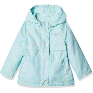 OSHKOSH B’GOSH girls Midweight Hooded Anorak Jacket Coat(Aqua Floral)