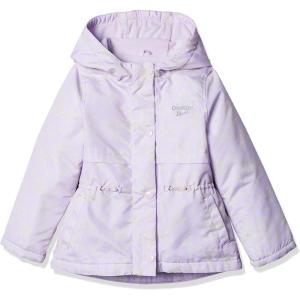 OSHKOSH B’GOSH girls Midweight Hooded Anorak Jacket Coat(Lilac Floral)
