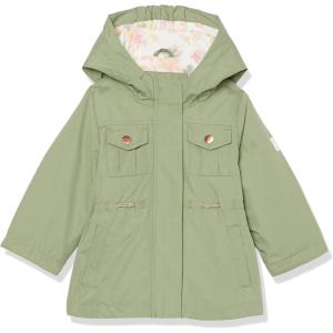 OSHKOSH B’GOSH girls Midweight Hooded Anorak Jacket Coat(Olive Drab)