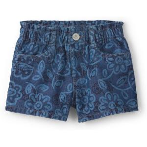 OshKosh B’Gosh Girl Denim Shorts, Navy Floral, 2T