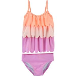 OshKosh B’Gosh Girls’ Two-piece Swimwear(Lilac Tiered)