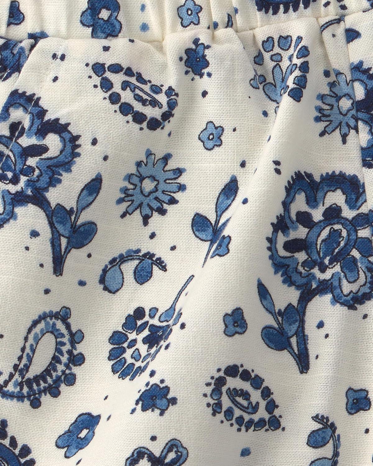 imageOshKosh BGosh Girls Pullon ShortsWhiteBlue Paisley