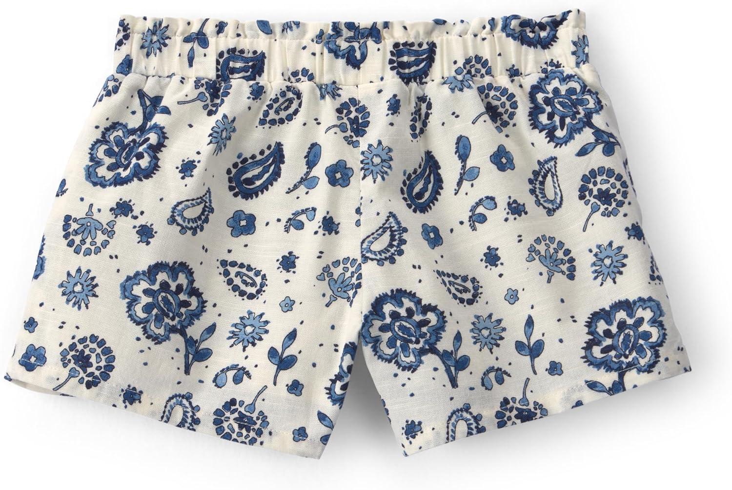 imageOshKosh BGosh Girls Pullon ShortsWhiteBlue Paisley