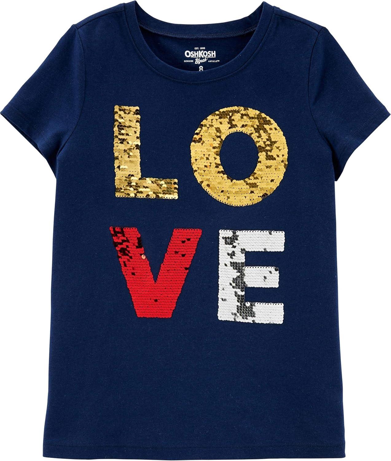 imageOshKosh BGosh Girls Sequin TeeLove Sequin