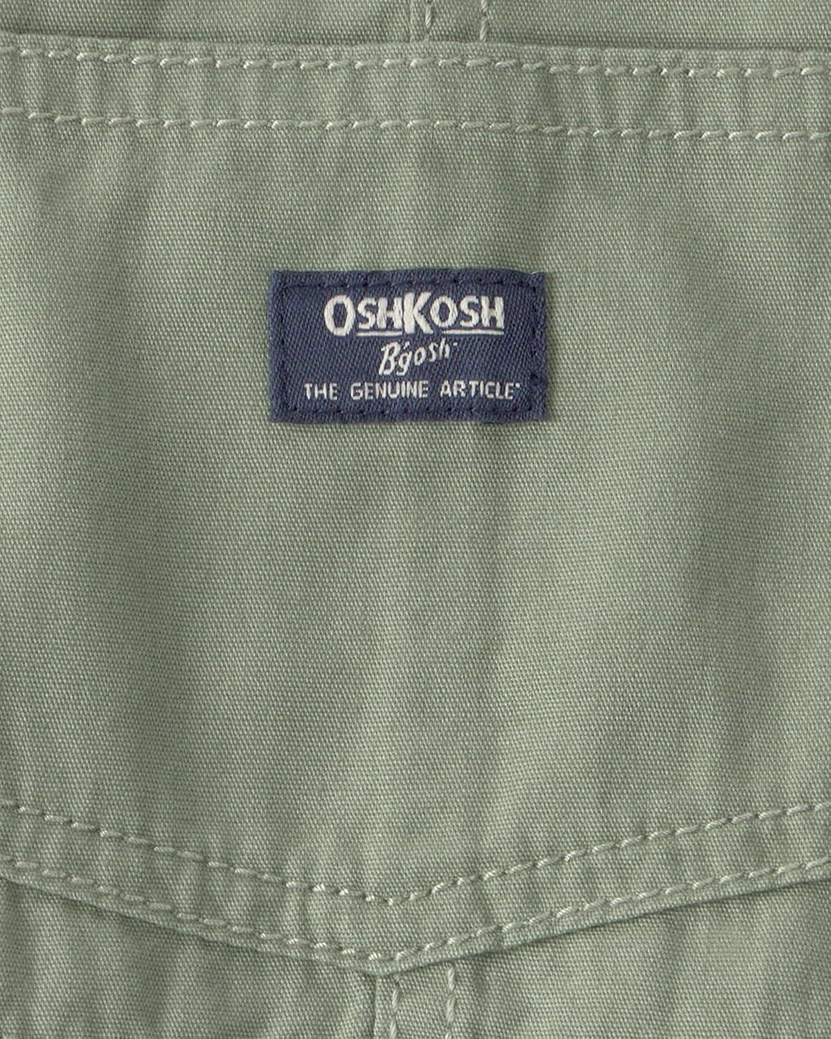 imageOshKosh Bgosh Boy Worlds Best Overalls Olive 12M