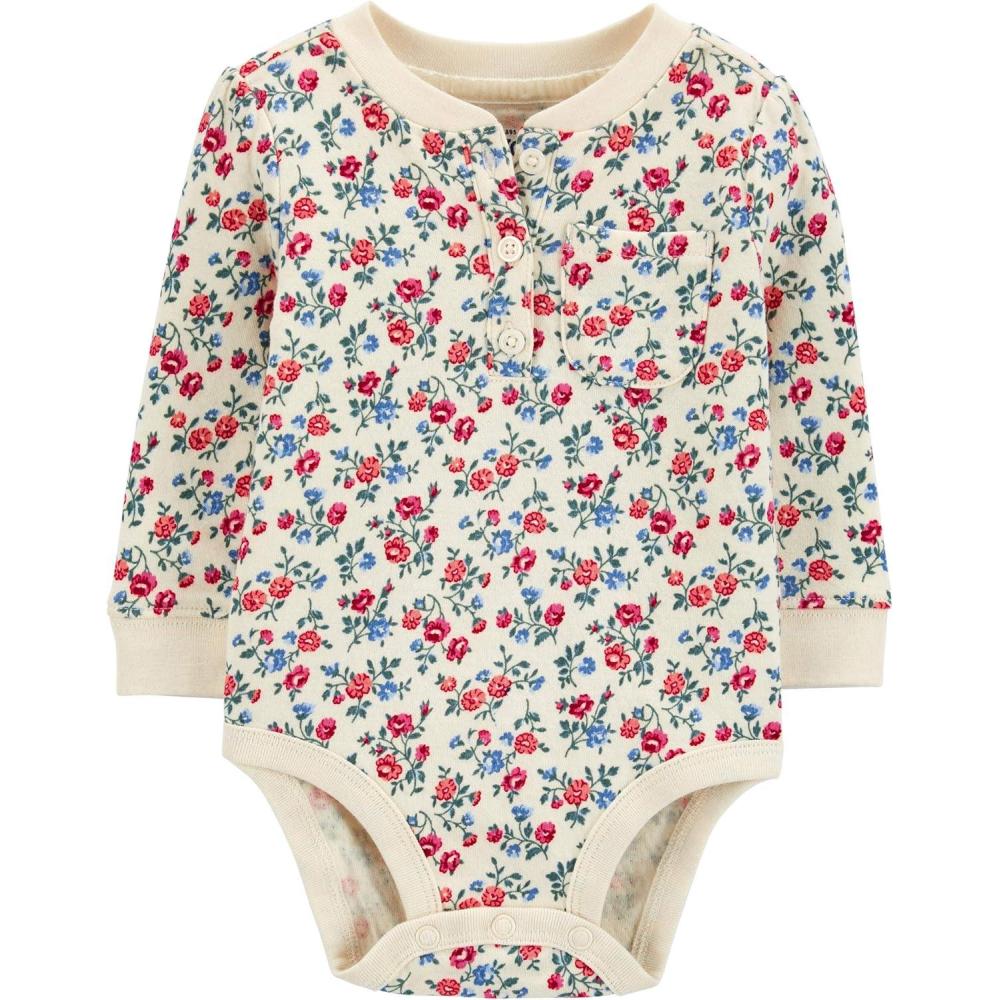 imageOSHKOSH BGOSH Baby Girls Longsleeve BodysuitFloral