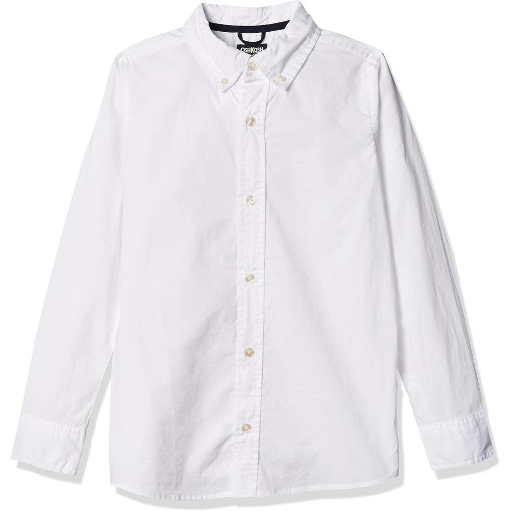 imageOshKosh BGosh Boys Long Sleeve Woven Buttonfront ShirtWhite